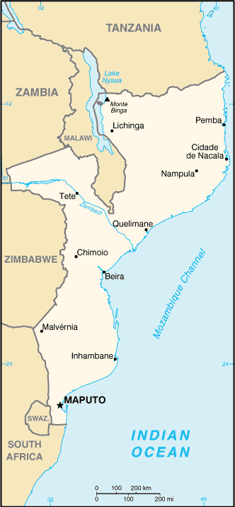 mazambique map