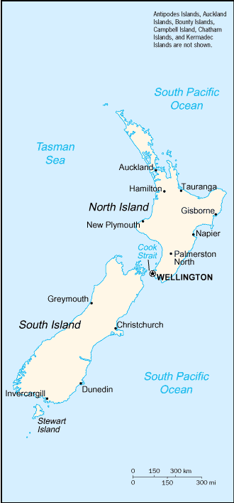 new zealand map