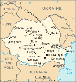 romania map