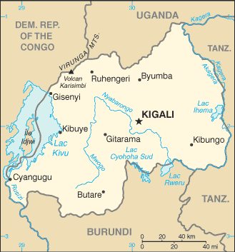 rwanda map